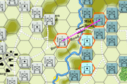 Screenshot of a game of Antietam in progress.