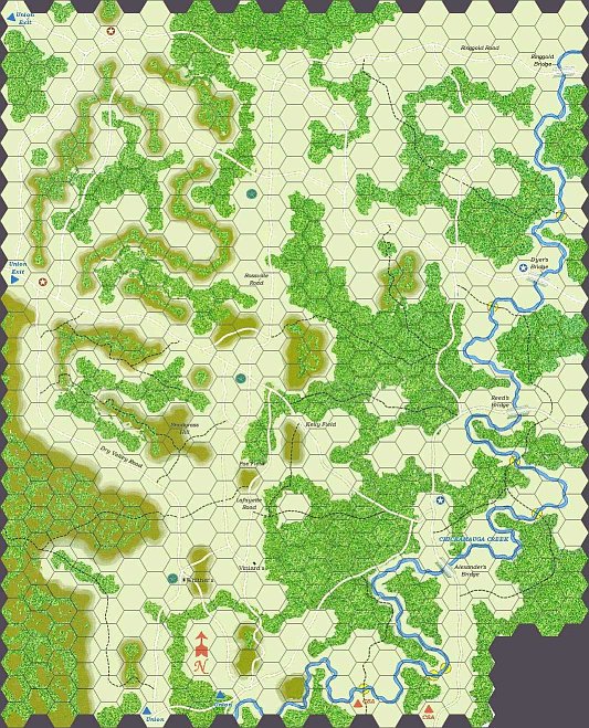 Chickamauga Game Map