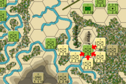 Screenshot of a game of Bloody Ridge in progress.