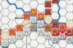 Screenshot of a game of The Battle for Stalingrad in progress.